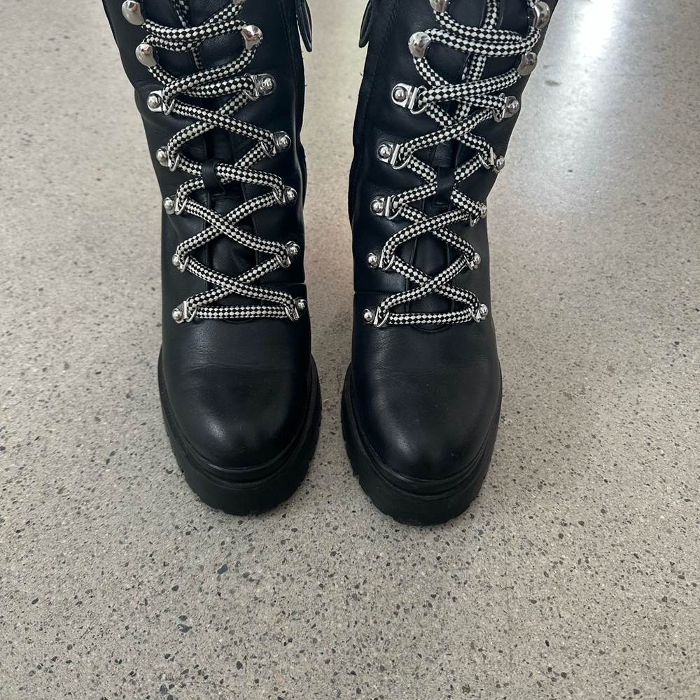Rebecca Minkoff Black Studded Combat Boots